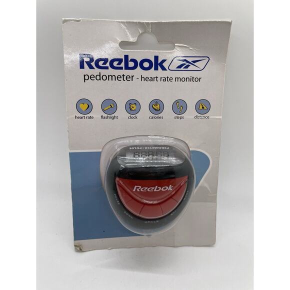 Reebok Fitness Heart Rate Monitor Step Counter Flashlight Belt Clip Clock - NEW - Picture 1 of 9